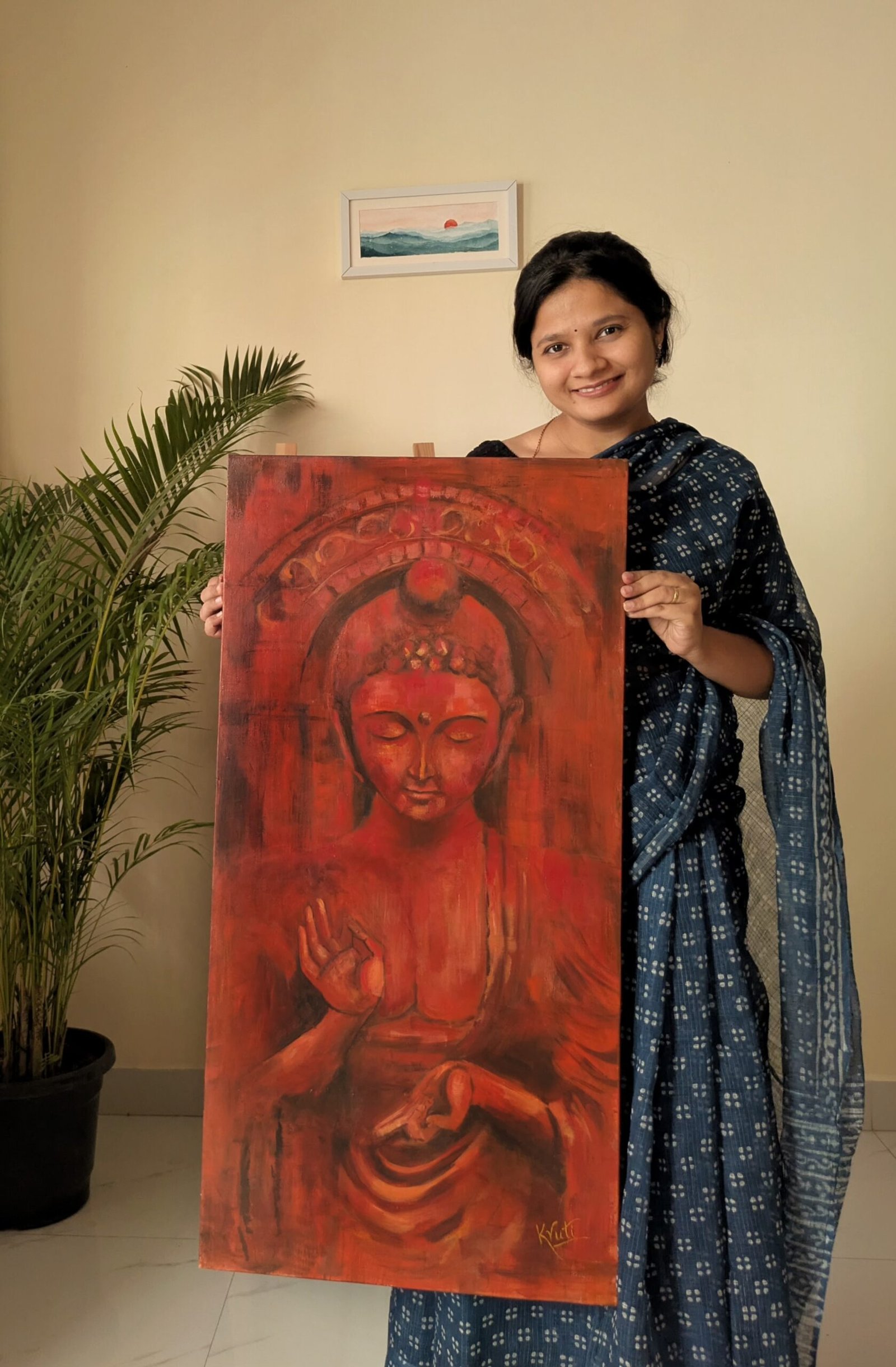 Buddha with artist